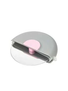 1pc Pink Stainless Steel Reusable Kitchen Tool, Creative Round Pizza/Pancake Cutter - View 14