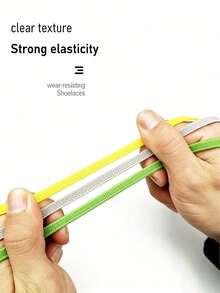 1 gói (2 chiếc) Dây giày co giãn điều chỉnh được, không cần buộc, dây giày phẳng co giãn tiện dụng với khóa bấm chắc chắn, dây giày thay thế không cần buộc cho giày thể thao và giày chạy bộ người lớn. - khóa dây giày - Xem 8