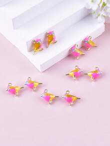 10pcs 3D Bird Shaped Zinc Alloy DIY Jewelry Pendant - Bird - View 7