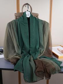 1pc Spring/Summer New Lightweight Chiffon Printed Scarf/Shawl, Sunscreen Scarf Suitable For Daily Use - Multicolor - View 9