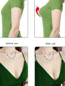 1 Pair Women Invisible Thickened Magic Bra Inserts, Bikini Pasties, Enhancing Bust Pads, Swimsuit Silicone Breast Petals, Waterproof Bust Pads, Suitable For Daily Wear - Clear - View 4