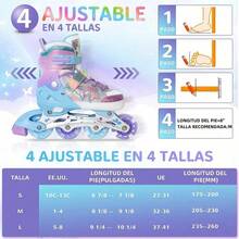 Patines En Línea Para Niñas, Patines Ajustables Con Forma De - Violeta - Ver 5