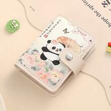 1pc Super Cute Panda Card Holder, Chinese Style Large Capacity Mini Adorable Multi-Card Slot All-In-One Card Case, ID/Driver's License/Business Card Wallet - Multicolor - View 5