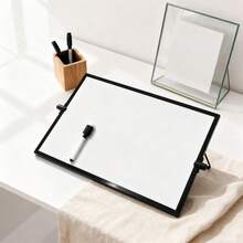 1个随机双面桌面小白板，带旋转支架，办公/教学备忘录书写板 - 畫架式 - 查看 4