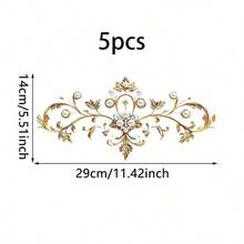 1/3/5 piezas Pegatinas de asiento de inodoro floral vintage dorado - Vinilos adhesivos para pared de baño, diseño en relieve exquisito, acabado mate, decoración elegante para el hogar | Decoración floral vintage | Pegatinas mate, decoración y accesorios para el baño - Multicolor - Ver 10