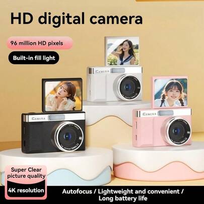 Best-Selling New Cross-Border Product - Campus Flip Screen CCD HD Digital Camera, Student Video Camera, 300mAh