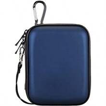 Lacdo Waterproof Hard EVA Shockproof Carrying Case Pouch Bag for Western Digital WD My Passport Studio Ultra Slim Essential WD Elements SE Portable 500GB 1TB 2TB For  USB 3.0 Portabl 2.5 inch External Hard Drive HDD with Auto Backup Blue - Azul - Ver 2
