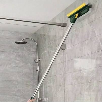 1个180°旋转不锈钢沟槽清洁刷 - 家用深沟槽清洁工具，高效升级V型沟槽清洁刮刀，适用于厨房、浴室、宿舍、瓷砖、玻璃、大理石、地板的清洁