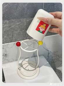 Giá đựng kem đánh răng và bàn chải đánh răng màu trắng, thiết kế thoát nước ngược, giá để cốc súc miệng và bàn chải đánh răng trên mặt bàn phòng tắm, giá đựng kem đánh răng phòng tắm. - Nhiều màu - Xem 5