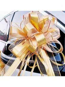 10 pièces Décorations de nœud papillon pour voiture de mariage, rubans d'emballage cadeau, rose/blanc/rouge pour porte de voiture de mariage, rubans de décoration de mariage, rubans de décoration d'escalier, décorations de poignée, nœud papillon décoratif pour cadeau de mariage, convient pour la décoration de table et de chaise de mariage, l'emballage de cadeaux, la décoration de bouquet, la célébration d'anniversaire - Multicolore - Voir 13