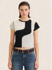1 pieza Cinturón trenzado de cuerda de denim vintage con hebilla marrón para mujer - cinturón - Ver 3