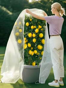 1pc Garden Netting With Pull Cord And Zipper, Anti-Insect Mesh Net For Plant, Fruit And Citrus Flower Protection - Zipper Version - View 2