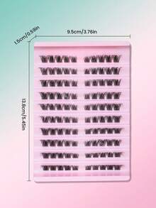 8-16mm Mixed Length Cluster False Eyelashes Set, DIY Individual Lash Extension, Soft Lightweight Wispy Natural To Dramatic Effect, Reusable Beginner-Friendly Kit With Tweezers And Lash Brush - View 8