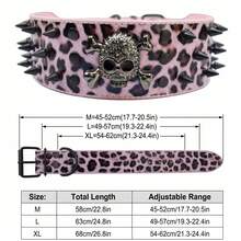 iDestry Collares de perro con picos de 2" de ancho, collares de perro de cuero para perros grandes y medianos, Pitbull, Mastiff, Rottweiler, Pitbull, Labrador, Boxer, collar de calavera para perros de tamaño medio a grande - Multicolor - Ver 3