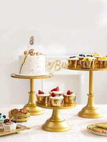 1pc Metal Cake Stand, 8/10/12 Inch White Tall Dessert Display Rack, Suitable For Wedding, Birthday Party, Buffet Table And Tea Break, High Iron Cake Tray, Can Display Pastries, Cupcakes And Used As Table Decoration - Multicolor - View 7