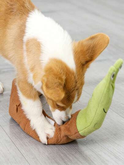 1PC Snail-Shaped Squeaky Dog Puzzle Toy, Slow Feeding Food Dispensing Snuffle Foraging Toy, For Puppies & Small Dogs, Teething & Foraging Instinct Training, Soft Interactive Dog Toy
