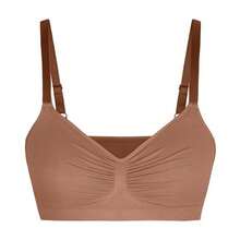 New Women's Tight Fitting Underwire Sports Bra - Khaki - View 3