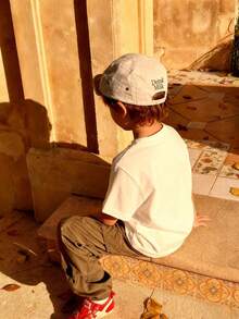 Disney White Background Cars Lightning McQueen Mater And Ramone Print Kids' Short Sleeve T-Shirt - Playful And Cute Racing Style Top - 白色 - 查看 4