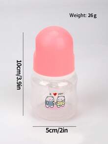 1个60毫升宠物塑料奶瓶，卡通图案，硅胶奶嘴，适用于猫狗 - 60毫升 - 查看 2