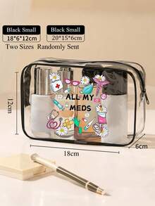 Túi đựng đồ vệ sinh cá nhân trong suốt mới - Vật dụng thiết yếu khi đi du lịch, túi đựng đồ vệ sinh cá nhân di động có khóa kéo, túi đựng đồ vệ sinh cá nhân bằng PVC trong suốt dùng cho bãi biển, túi đựng đồ chống thấm nước, túi đựng đồ trong suốt, túi đựng cáp và cổng USB, có thể đựng thuốc, bộ dụng cụ y tế, v.v. - Nhiều màu - Xem 8