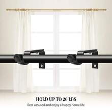 Soporte Cortinero Para Pared Ajustable Gancho De 10 Piezas - 10 piezas - Ver 4