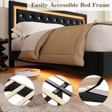 Bed Frames - KING - Black - View 4