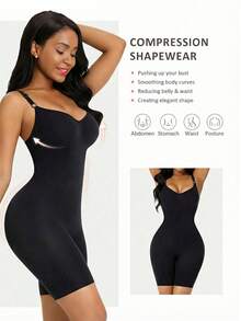 Bộ 2 món đồ định hình toàn thân không đường may dành cho nữ, giúp thon gọn eo và nâng mông, thích hợp cho phụ nữ sau sinh. - Nhiều màu - Xem 3