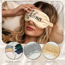 Personalized Name-Embroidered Sleep Eye Mask For Mother's Day Mother's Day Gift: Silk Eye Mask The Perfect Gift For Mom - Multicolor - View 5