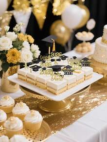 12 chiếc que cắm bánh cupcake tốt nghiệp năm 2026, que cắm bánh cupcake tốt nghiệp năm 2026 lấp lánh, đồ trang trí trung tâm tiệc tốt nghiệp, trang trí nhà cửa, que cắm bánh cupcake tốt nghiệp năm 2026, mũ tốt nghiệp và bằng tốt nghiệp, đồ trang trí bánh tiệc tốt nghiệp năm 2026 - Màu đen, đỏ và xanh dương - Nhiều màu - Xem 2