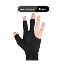 Professional Billiard Glove, Three-Finger Left Hand Model, High Elasticity Snooker Glove, Unisex, Suitable For Billiard Hall, Black - Multicolor - View 14