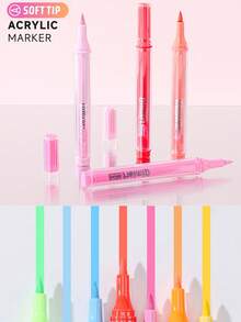 72色和126色丙烯马克笔套装，柔软尼龙笔尖，笔尖尺寸0.7-5毫米，适用于勾勒轮廓和着色，色彩丰富，激发创造力，显色度高，防晕染，覆盖力强，适合DIY和艺术创作。 - 馬克筆套裝 - 查看 7