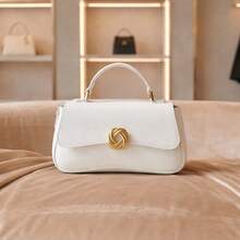 Elegant Structured Women's Handbag With Removable Strap. Made Of Premium Synthetic Leather. - 白色 - 查看 8