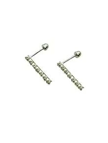 Amaris Women Stud Earrings - 銀色 - 查看 2