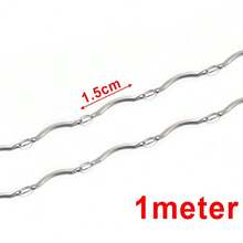 1米金色多款式不锈钢链，粗扁链，星形，适合制作项链、手链、首饰DIY - 不銹鋼鏈條 - 查看 21