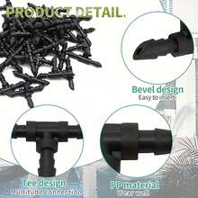 Konektor Tee Berduri untuk Selang Irigasi Tetes 1/4", Cocok untuk Selang Irigasi Tetes 1/4", Dirancang Khusus untuk Sistem Irigasi Tetes atau Semprotan. - pipa irigasi tetes - View 11