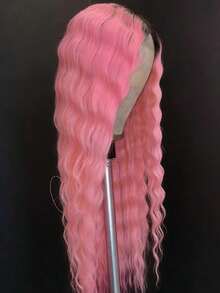 Ombre Light Pink With Dark Roots 13x4x1 HD Transparent Deep Wave Lace Front Wigs Human Hair Pre Plucked With Baby Hair T Part Human Hair Wigs For Women Ombre Baby Pink 250 Density Deep Curly Glueless Wigs Human Hair - Tóc chân tóc và kiểu ombre - Xem 7