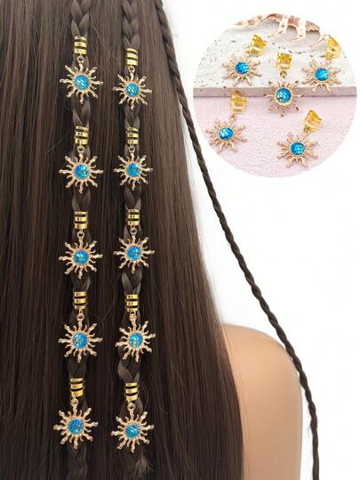 5pcs Baroque & Bohemian Style Hair Clips, Suitable For Girls In Music Festivals, Summer