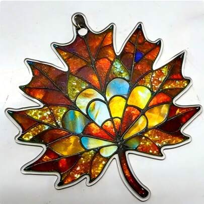 1pc 2026 Hot Selling Acrylic Maple Leaf Wall Hanging, Holiday Home Decor, Decorative Gift, Beautiful Gift, Perfect Gift, Holiday Gift, Birthday Gift, Interesting Gift, Valentine's Day Gift, Easter Decor