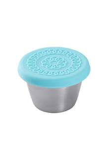 1/3/6Pcs Stainless Steel Salad Sauce Containers, 2.4oz Reusable Leakproof Dressing Cups With Silicone Lids, For Lunch Box, Dipping Sauces, Picnic And Travel - Multicolor - View 13