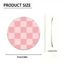 2 Or 1 Acrylic Cup Holders For Car - Universal Interior Decoration Accessories For Both Men And Women, Suitable For Home Office Desks, Perfect Easter/New Year Gifts, Birthday Gifts, Party Gifts, Anniversary Gifts - Pink Grid Coaster - View 6