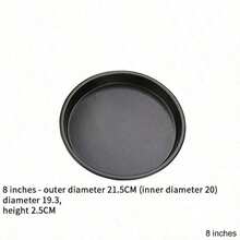 Non-Stick Carbon Steel Pizza Pan Oven Baking Trays Mold Microwave Cake Pan Dish Mould Patisserie Pie Sapan Tools - Black - View 9