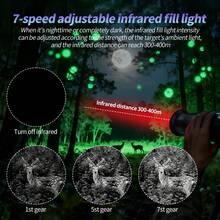Suier Professional Night Vision Goggles, Adult Headband & Handheld Monocular Night Vision Device; Starlight Sensor; 500-Degree Field Of View Compensation; 7X Optical Zoom And 8X Digital Zoom; Portable Design For Convenient Carrying, Suitable For Outdoor Adventure, Camping, Photography And Observation! - View 8