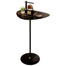 Inaugurates Furniture Organic Side Table 60cm Support For Living Room Corner Sofa High Industrial Steel Base - Hitam - View 6