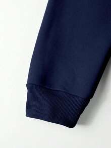 Disney Cars 95 Lightning McQueen Flame Pattern Sweatshirt For Men, Regular Fit, Machine Washable, Suitable For Autumn And Winter Casual Wear, Cartoon Character Design, Comfortable Fabric, Detailed Description, Easy Care. - 藏蓝色 - 查看 4