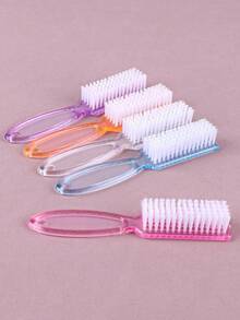 3/5/10/20支装透明灰色长柄指甲刷，塑料指甲清洁刷，美甲工具，用于清洁指甲、脚趾和手指 - 彩色 - 查看 6