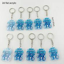 10pcs 2D Acrylic Letter 67 Keychain Set, Practical & Fashionable 2D Flat Keyring, Suitable For Backpacks, Wallets, Car Keys, Holiday Gifts & Decorations Office Desk Desk Office Supplies Office Accessories - Multicolor - View 8