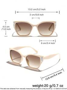 1 pieza Gafas de moda para niñas de 4 a 8 años, con marco de purpurina, material de policarbonato ligero, para uso diario y playa de verano con estuche - Multicolor - Ver 9