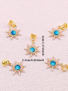 5pcs Baroque & Bohemian Style Hair Clips, Suitable For Girls In Music Festivals, Summer - Gold - View 6
