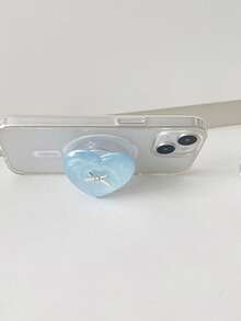 1个心形手机支架，蝴蝶结桌面支架，独特创意指环支架 - 彩色 - 查看 3