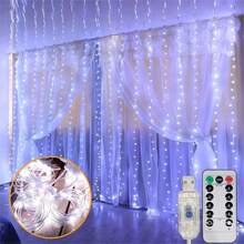 USB Powered LED Curtain Lights With Remote Control - 8 Lighting Modes, Fairy String Garland, Suitable For Wedding, Birthday, Halloween And Christmas Decoration - USB Curtain Light Strings - View 5